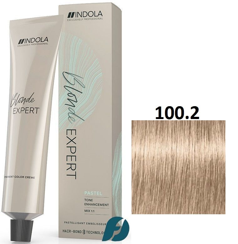 Indola Professional Blonde Expert Highlift 100.2 Перманентный крем-краситель для волос Ультра блонд перламутровый, #1