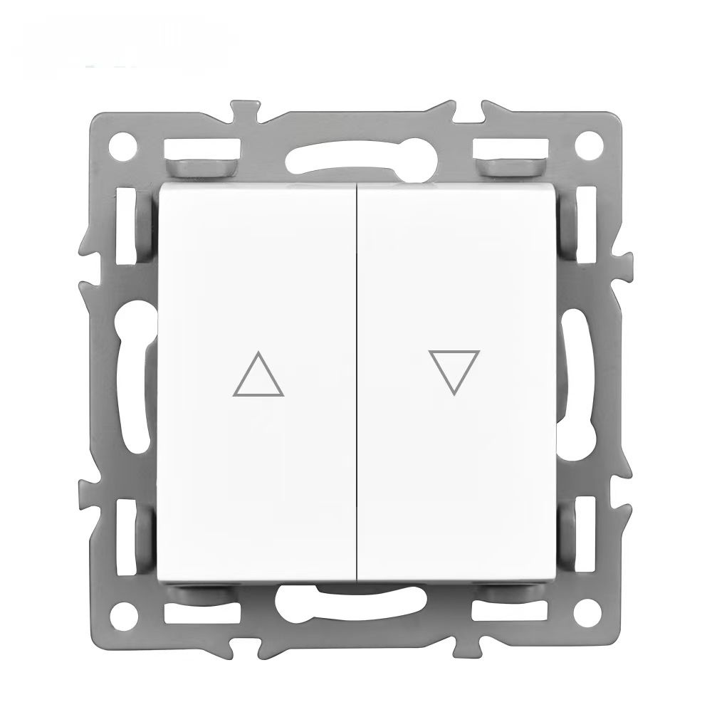 Выключатель рольставней вверх-вниз,без рамки / белая #1