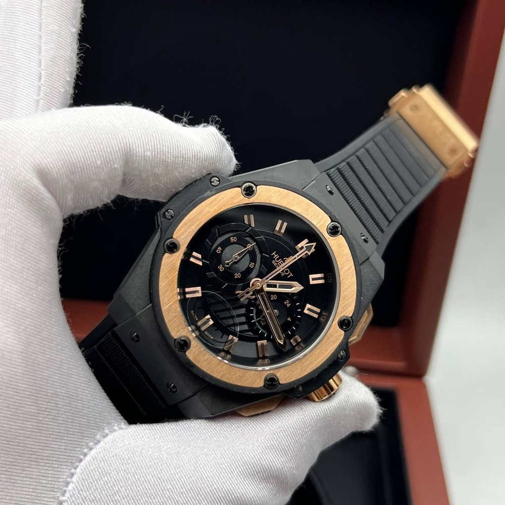 Наручные часы HUBLOT /Кварцевый хронограф с функцией Flyback /Стекло минеральное  #1