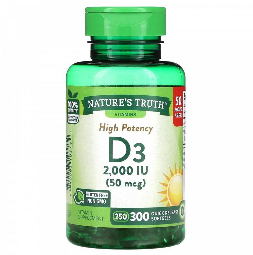 Natures Truth Витамин D3 2000 МЕ 300 капс #1