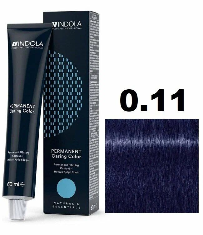 Indola Natural & Essentials 0.11 Интенсивный пепельный Перманентный крем-краситель для волос 60мл  #1