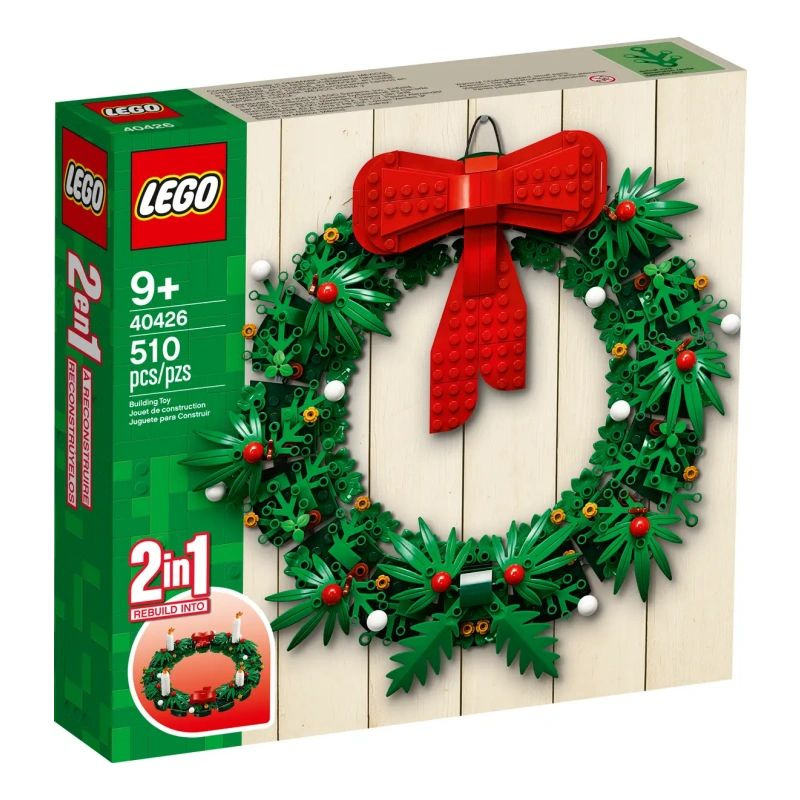 Новый лего Holiday серия, LEGO 40426 Christmas Wreath 2-in-1, lego конструктор для мальчика, лего для #1