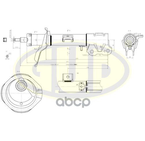 Амортизатор Перед R (Стойка) Cit C-Crosser 07-/Mit Outlander Ii 06-/Pgt 4007 07- G.U.D арт. GSA339080 #1