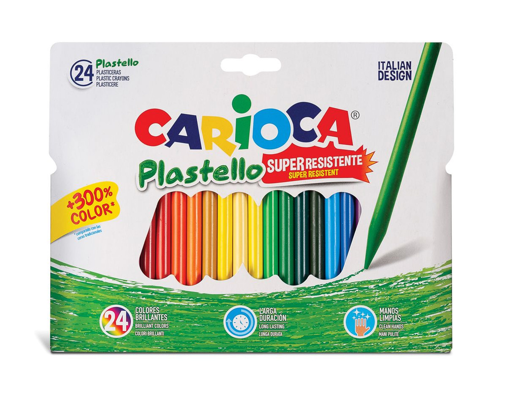 Carioca Набор мелков пластиковых "Plastello" 24 цв. , 24 шт 42880 #1