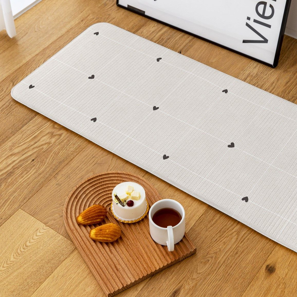 Коврик для кухни Kitchen mat Сердечки, 210*44*1.5 см #1