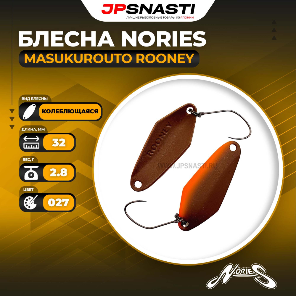 Блесна Nories Masukurouto Rooney, 2.8гр, 027 #1