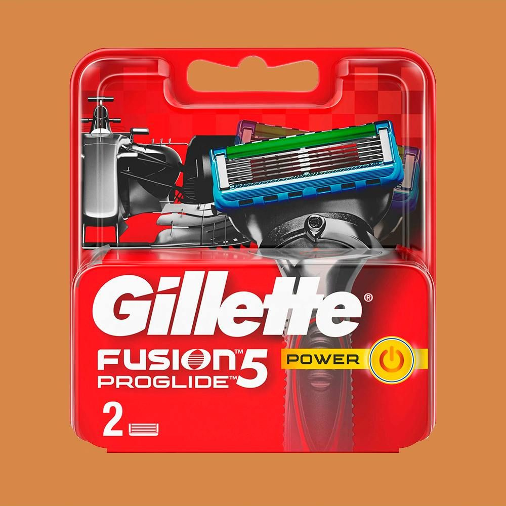 Сменные кассеты Gillette Fusion Proglide Power с 5 лезвиями для точного бритья, 2 шт  #1