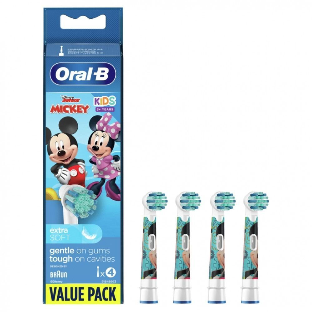 Насадка для зубной щетки ORAL-B MICKEY/Princess/Cars EXTRA SOFT 4PCS #1