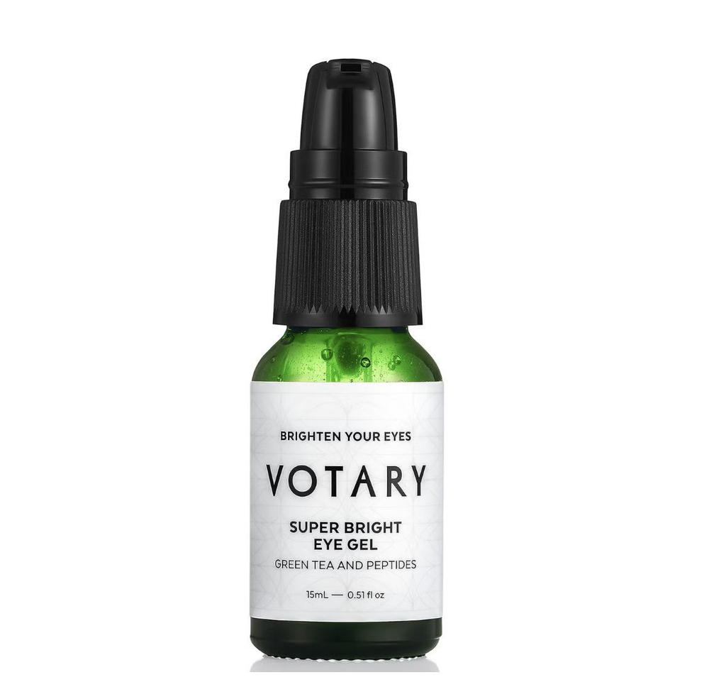 VOTARY Увлажняющий гель для глаз с пептидами и стволовыми клетками Super Bright Eye Gel green tea and #1