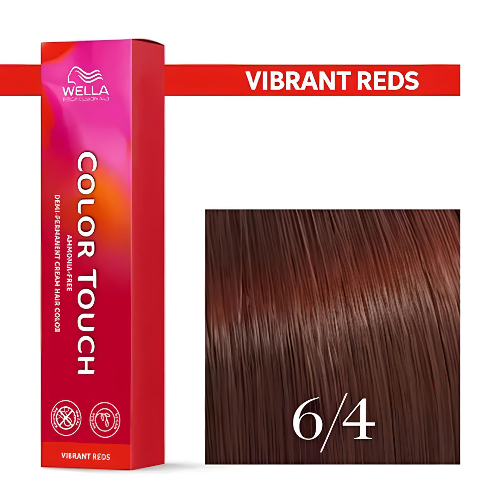 Профессиональная оттеночная краска для волос Wella Professionals Color Touch 6/4 огненный мак  #1