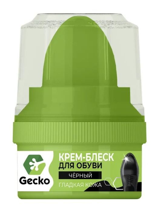 Gecko Крем-блеск для обуви Черный, 60 мл #1