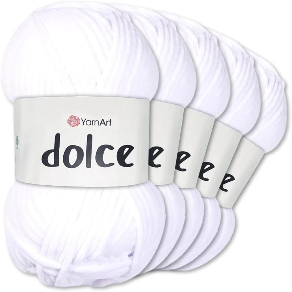 Пряжа Dolce (YarnArt) Состав:100% Micro Polyester метраж: 100 гр. 120 м. Упаковка: 5 мотков по 100 гр. #1