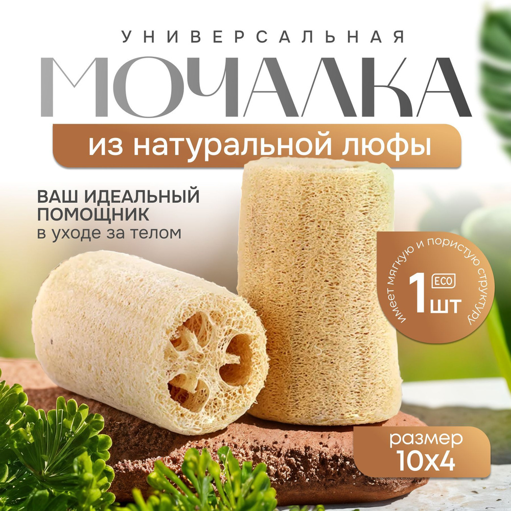 Мочалка натуральная из ЛЮФЫ, люфа натуральная, мочалка, губка, для тела, для посуды, экологическая  #1