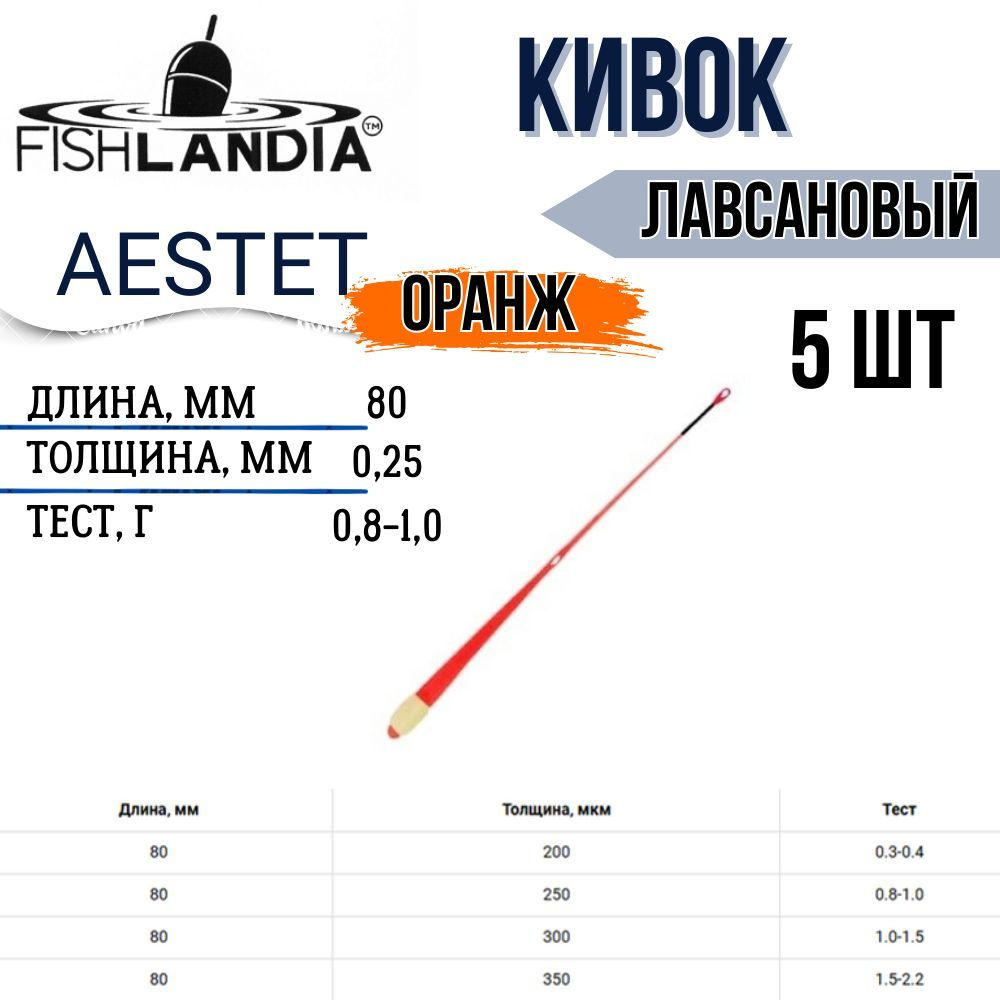 Кивок ЭСТЕТ Оранж 80х0,25мм (0,8 - 1,0гр) 5 шт. #1