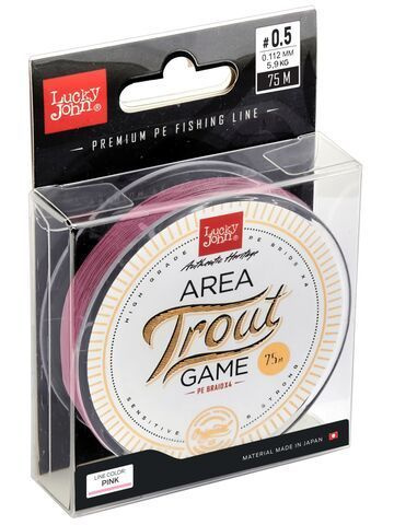 Плетеный шнур LUCKY JOHN Area Trout Game Braid Pink 75 м - 0,112 мм #1