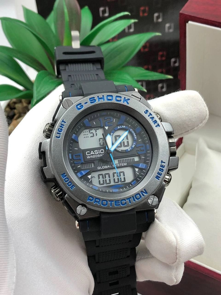 Часы CASIO G-SHOCK 45мм с секундомером и будильником #1