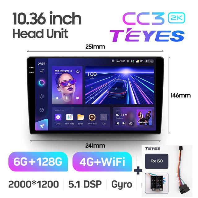 Автомагнитола Teyes CC3 2K 6/128Gb экран 10.3 дюймов. Новинка #1