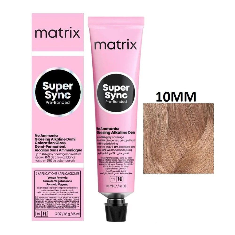 Matrix SoColor Super Sync 10ММ Краситель для волос тон-в тон Очень-очень светлый блондин мокка, 90 мл #1