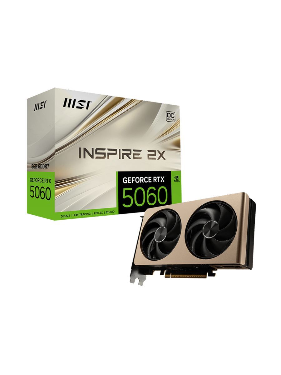 MSIВидеокартаGeForceRTX5060INSPIRE2XOC8ГБ(RTX50608GINSPIRE2XOC)