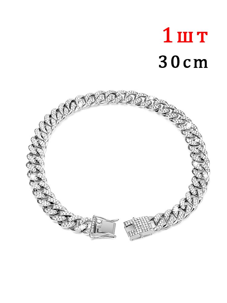 Цепочкадлясобак,кубинскийошейниксбриллиантами,ошейниксметаллическойцепьюдляходьбы