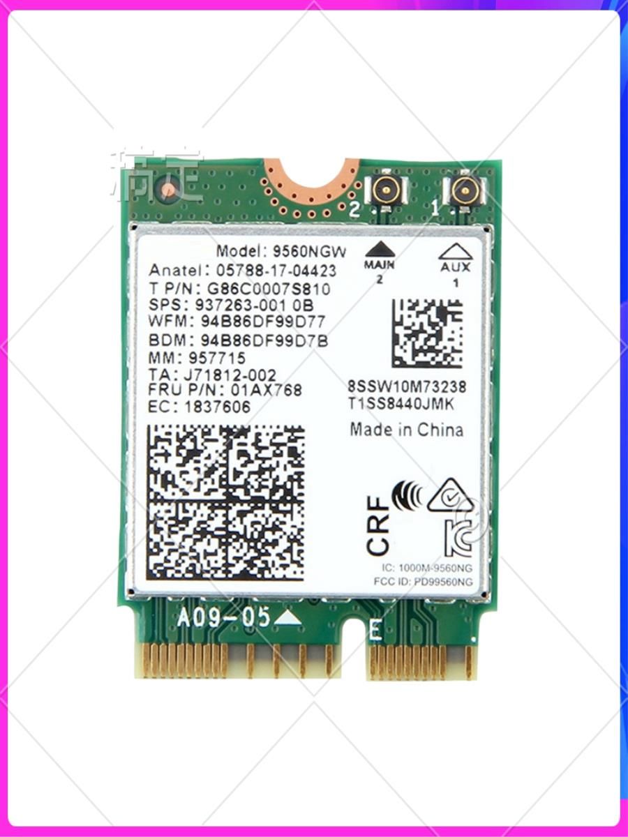 1Шт.9560NGWWiFiКарта1730Мбит/СБеспроводнаяСвязьAC9560DualBand2.4G5GBluetooth5.0802.11AcM.2CNVI