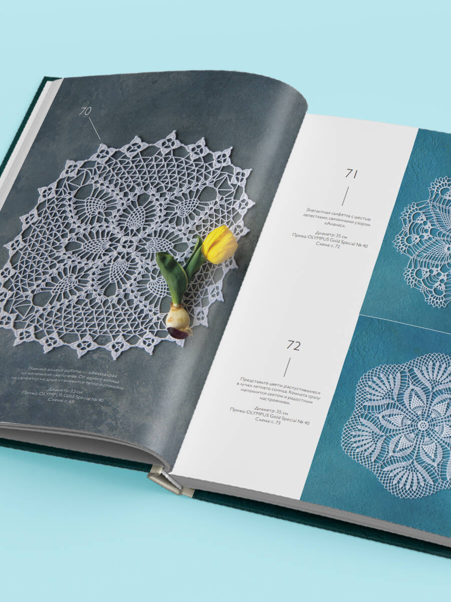 Большая книга ажурного вязания. 100 салфеток и мотивов крючком | The Big Book of Lace Crochet: 100 Doilies and Motifs - Ozon image 7