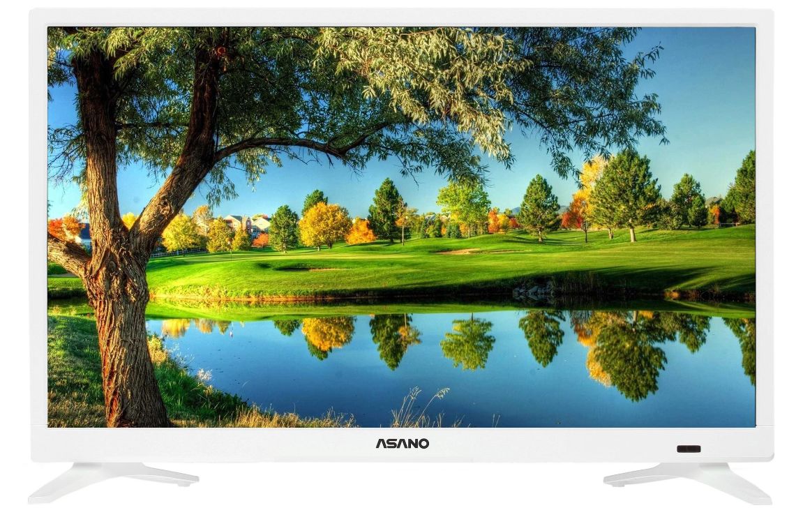 AsanoТелевизор24"HD,белый,светло-серый