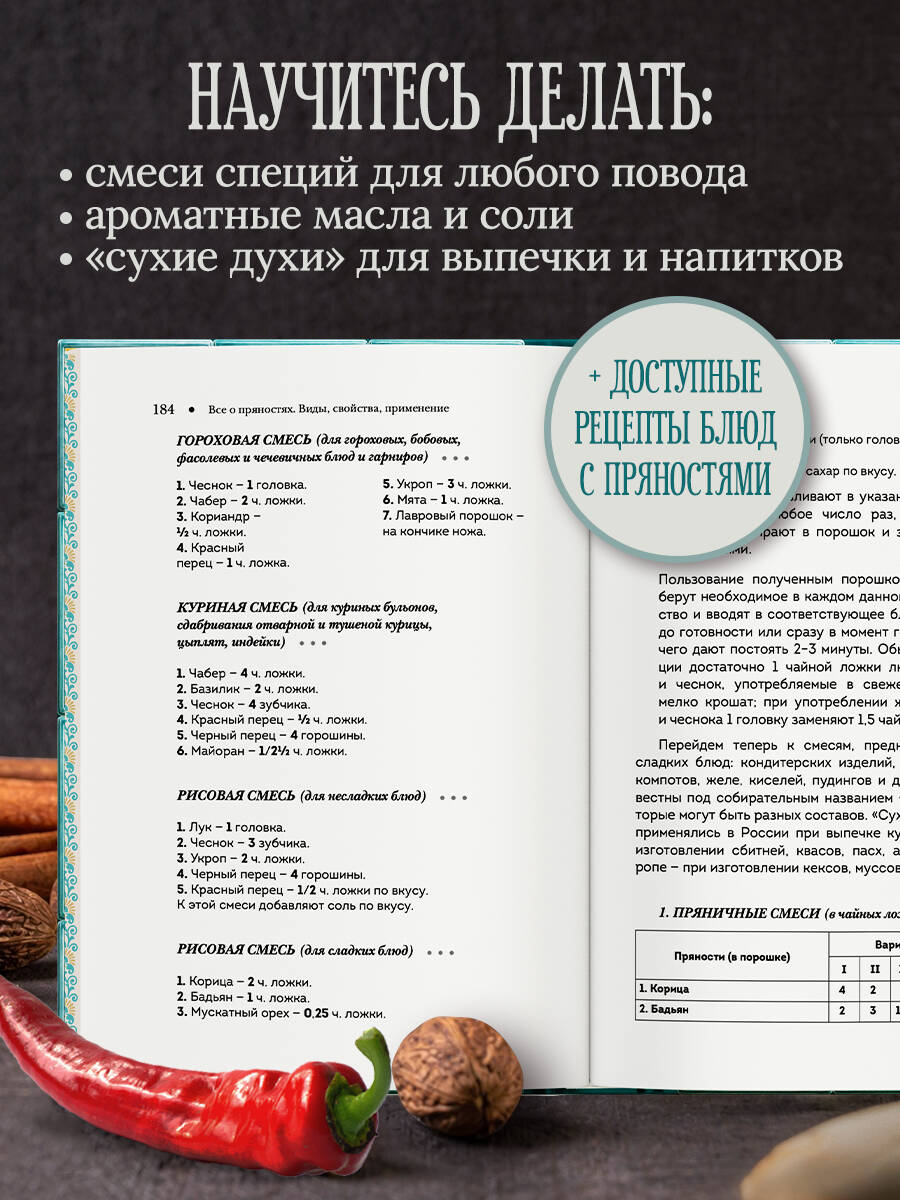 Все о пряностях (подарочное издание с запечатанным обрезом, фольгой и тиснением) | All About Spices (Gift Edition with Sealed Edge, Foil and Embossing) - Ozon image 2