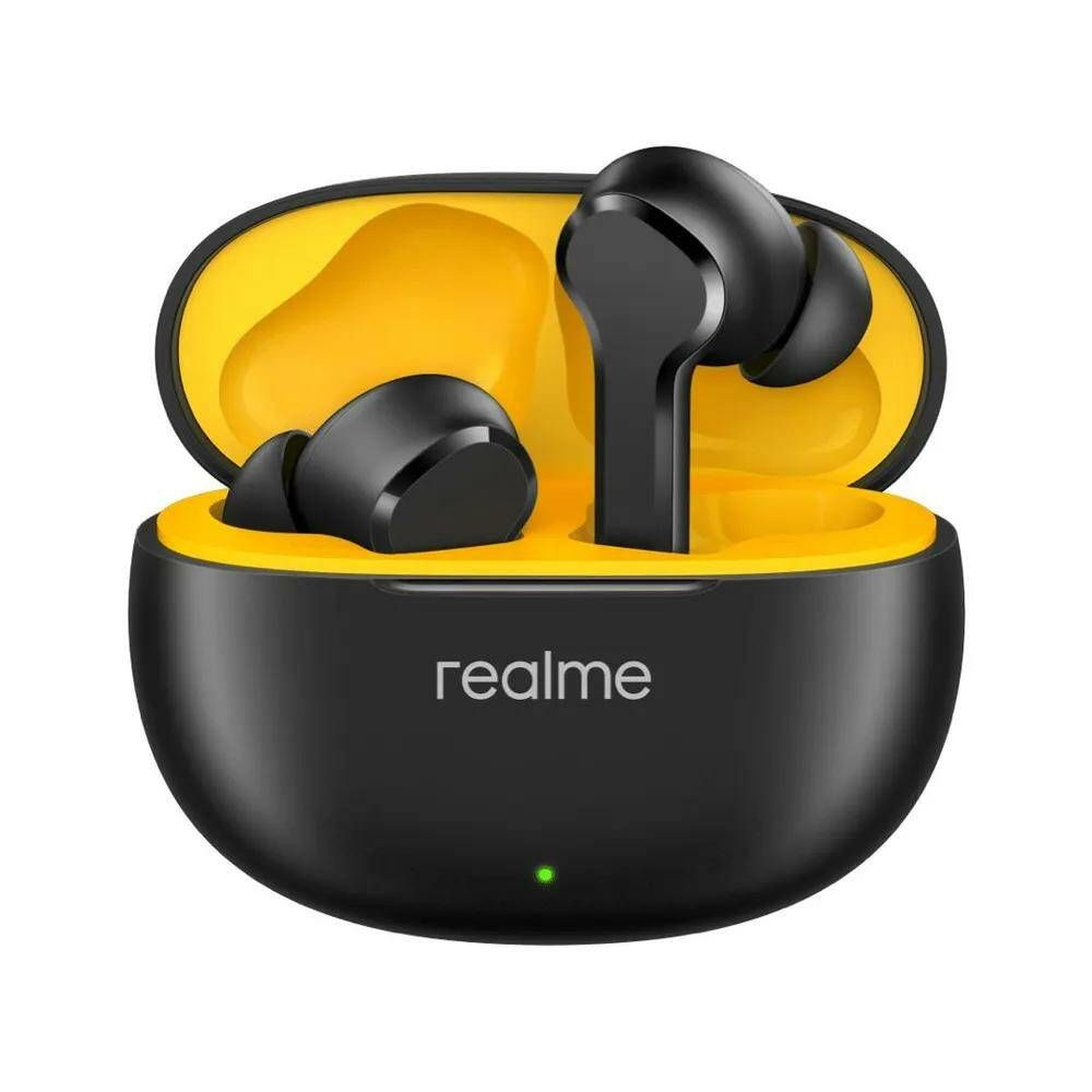 realme Наушники беспроводные с микрофоном Realme Buds T100, Bluetooth, USB Type-C, черный  #1