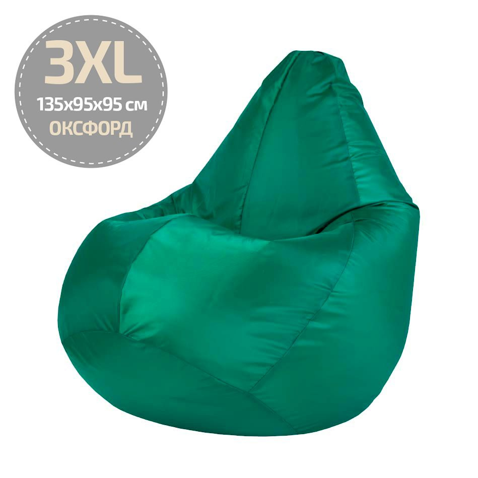 Кресло-мешок Папа Пуф зеленый Оксфорд XXXL (90х90х135см) #1