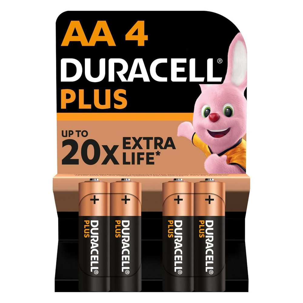 Батарейка Duracell AA LR6 Plus MN1500 BL4 , 4шт. #1