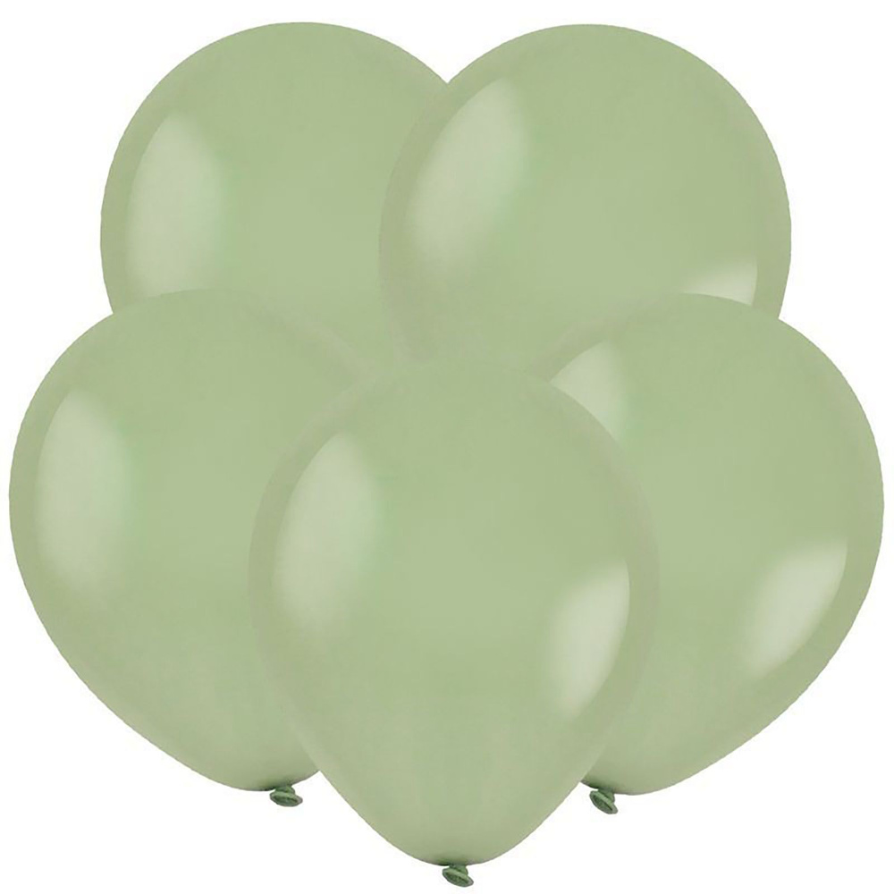 Серо-зеленый, Пастель / Winter green, латексный шар, 25 см, 50 шт #1