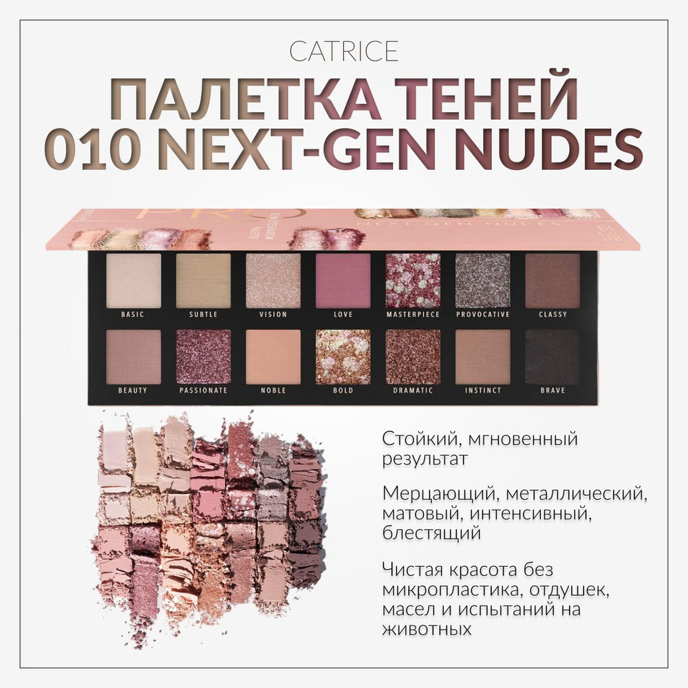 CATRICE, Палетка теней, Pro Next-Gen Nudes Slim #1