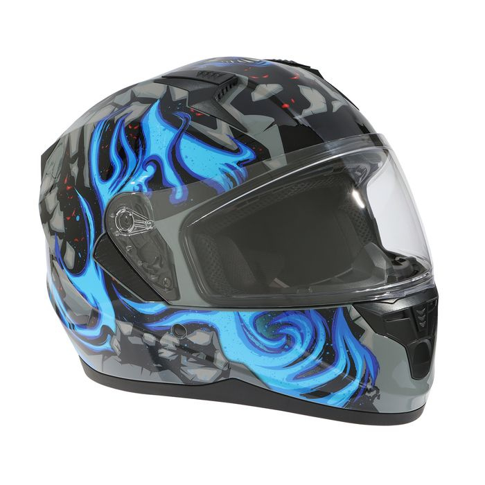 Шлем интеграл с двумя визорами, размер XL, модель BLD-M67E, черно-синий  #1