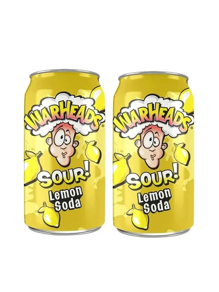 Газированный напиток Warheads Lemon soda 355 мл х 2 шт #1