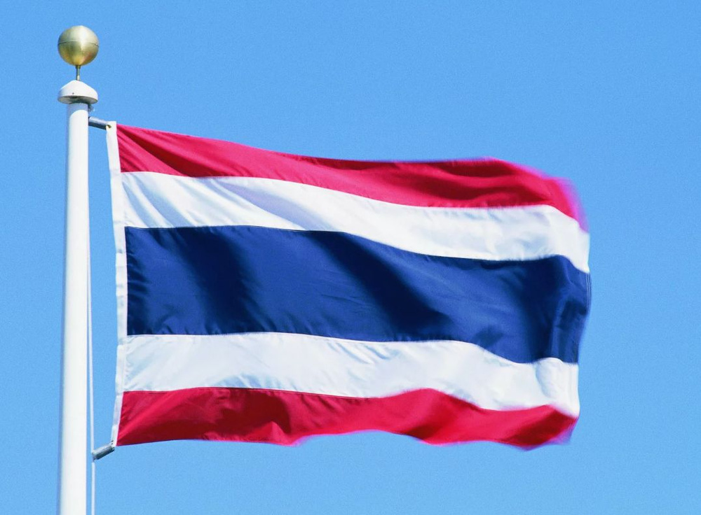 Двусторонний флаг Таиланда 40х60 см на лодку, катер или яхту с люверсами  #1
