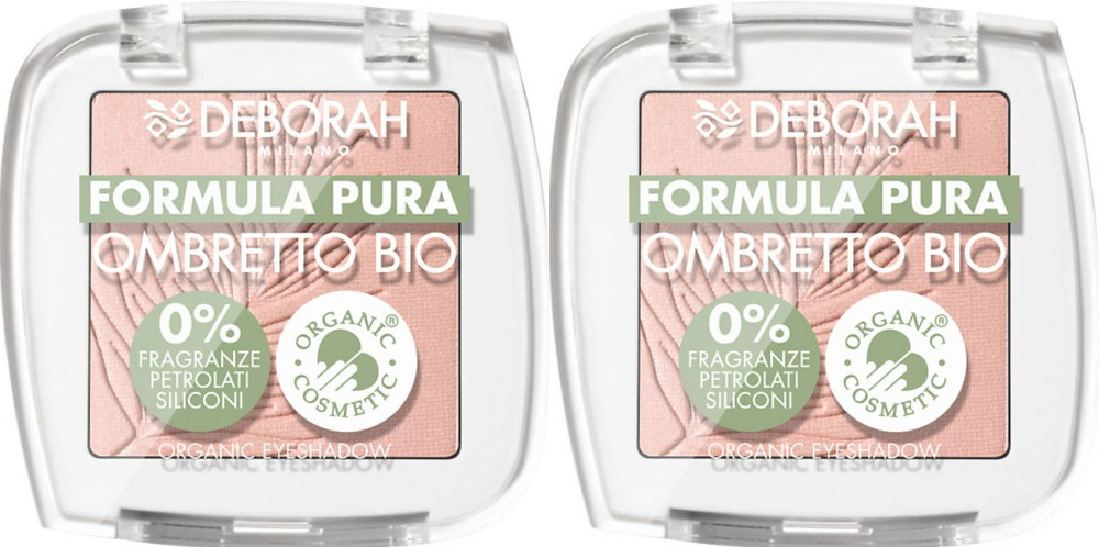 Deborah Milano Тени для век Formula Pura Ombretto Bio, тон 03 Светло-розовый, 2,5 г, 2 шт  #1