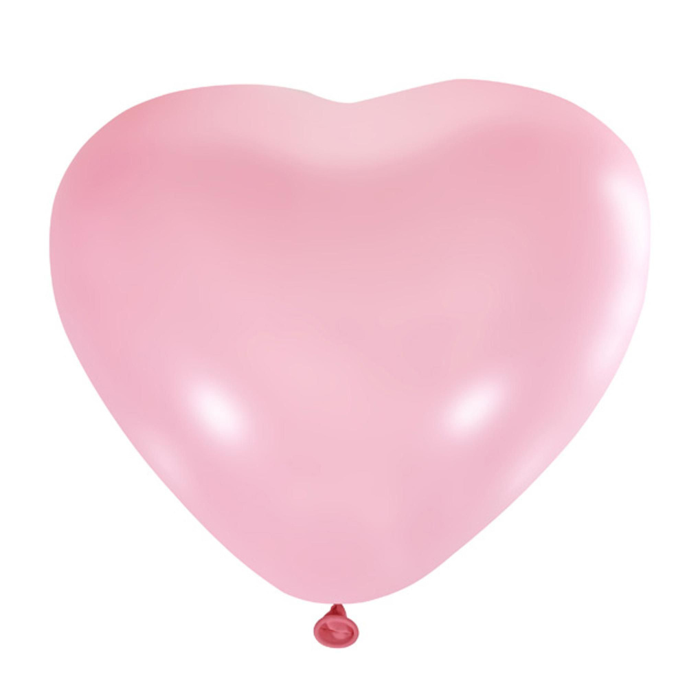 Воздушные шар 12"/30см Сердце Пастель PINK 50шт #1