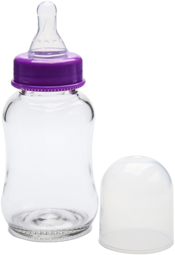 Бутылочка для кормления новорожденных стеклянная, поильник с силиконовой соской, непроливайка для малышей, #1