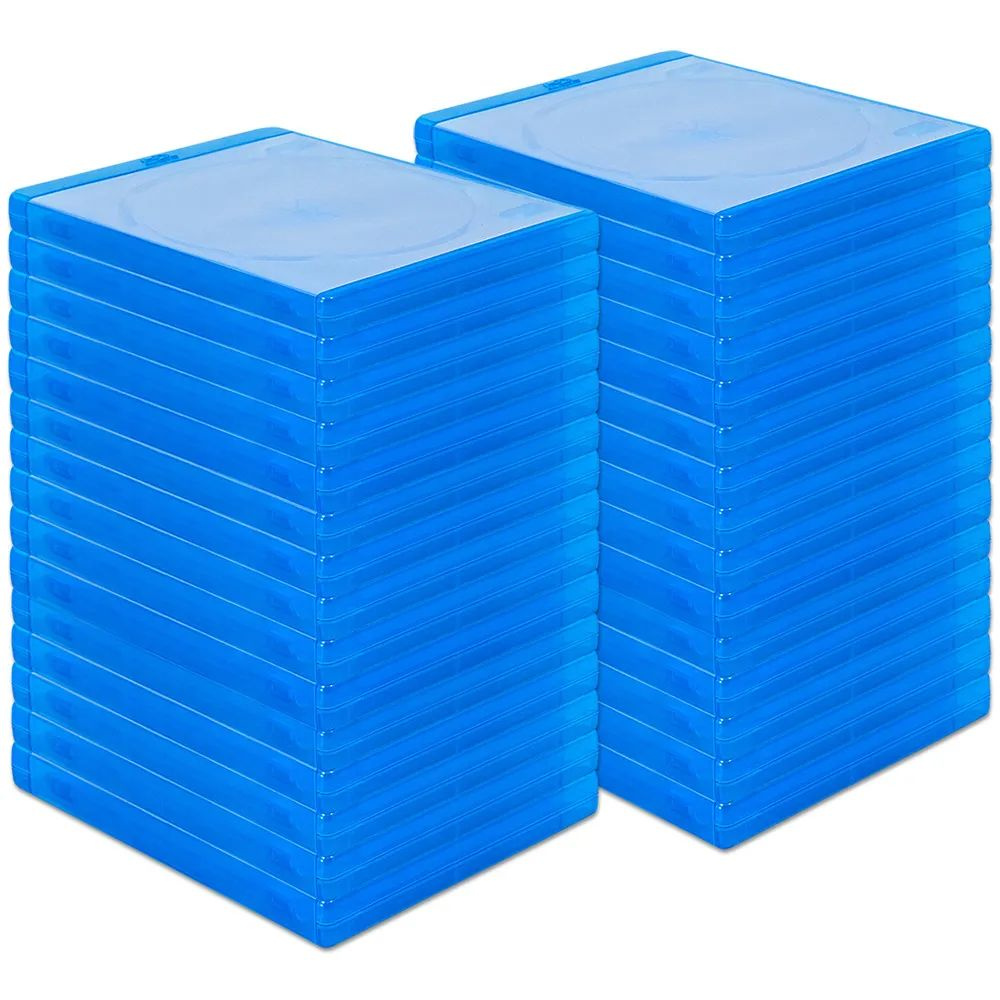 Коробка, бокс, кейс 30 шт. box для 1-3 BD / Blu-Ray дисков, полипропилен, удлиненный штырь на 1,2 или #1