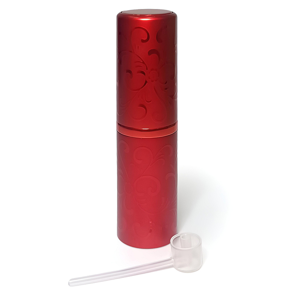 SONYA PROFUMI Атомайзер-помадка 14мл (красный с орнаметом ) + Насадка диспенсер для перелива духов  #1