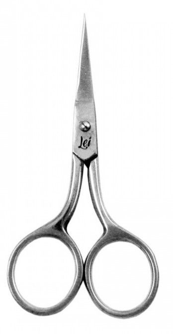Маникюрные ножницы LEI Серия 105, для ногтевой пластины, прямые, серебристые, заточенные  #1