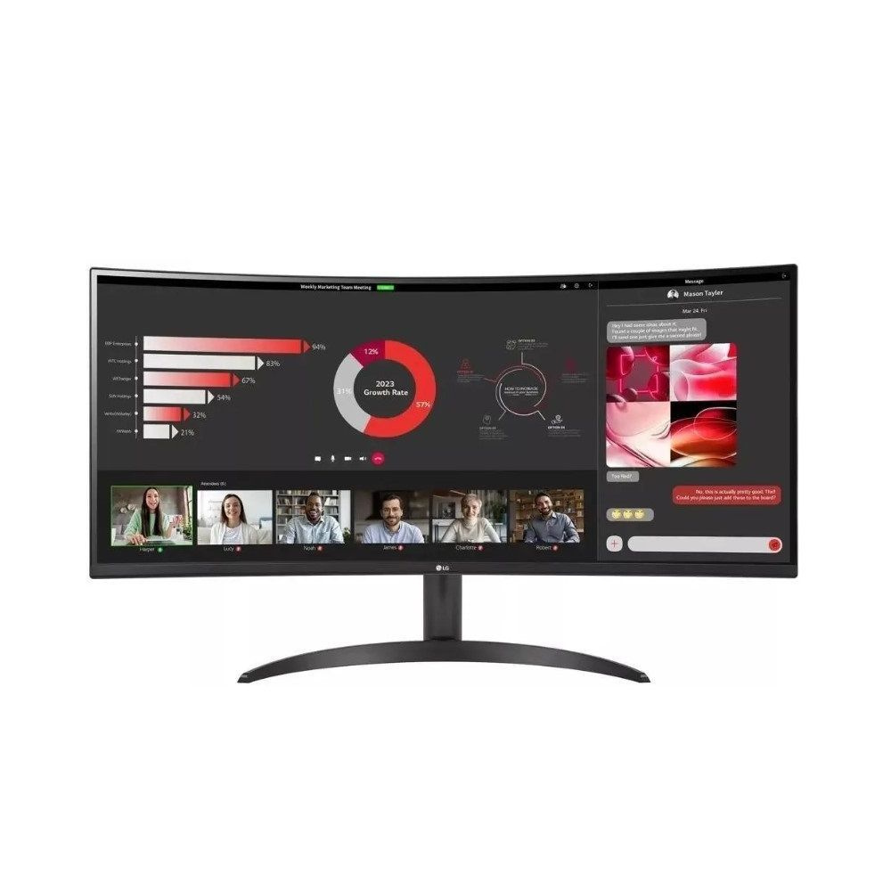 LG 34" Монитор 34WR50QC-B.ARUZ, черный #1