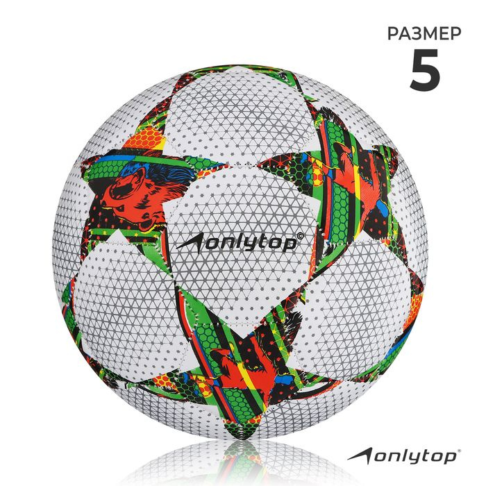 Мяч футбольный ONLYTOP, ПВХ, машинная сшивка, 32 панели, размер 5, 310 г  #1