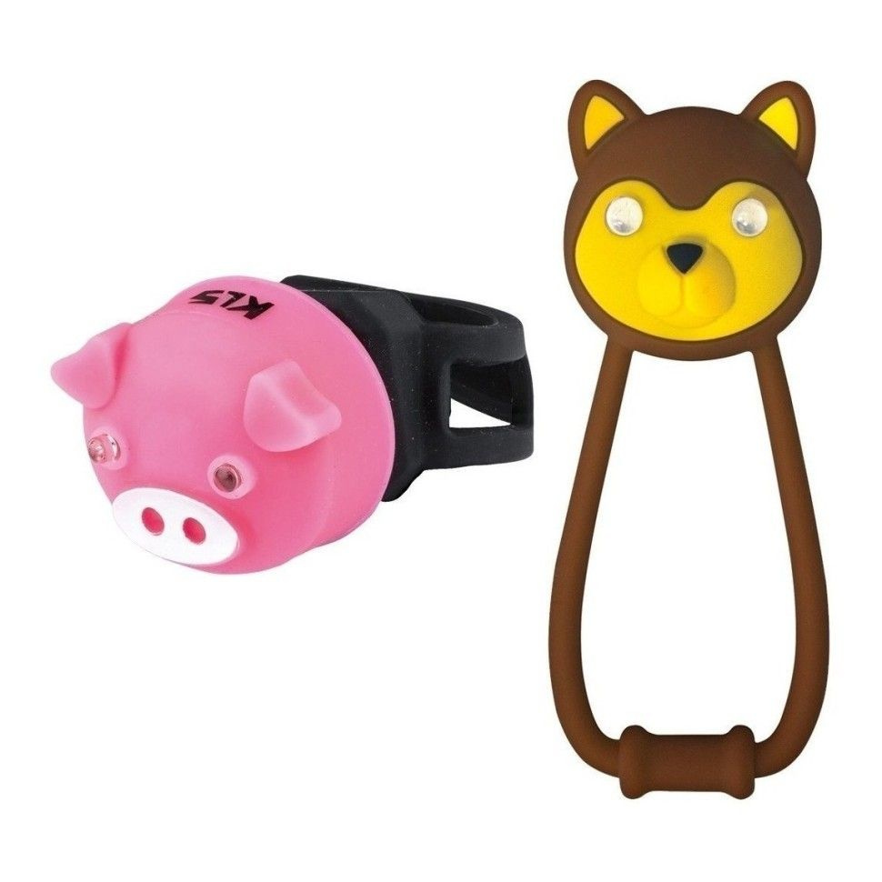 Комплект освещения KLS ANIMAL коричнев./розов.: силиконовые фонарики TEDDY+PIGGY  #1