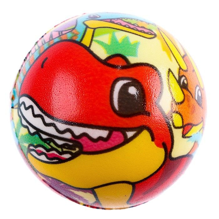 Мягкий мячик "Динозавры" 4,5 см, виды МИКС, 20 штук #1