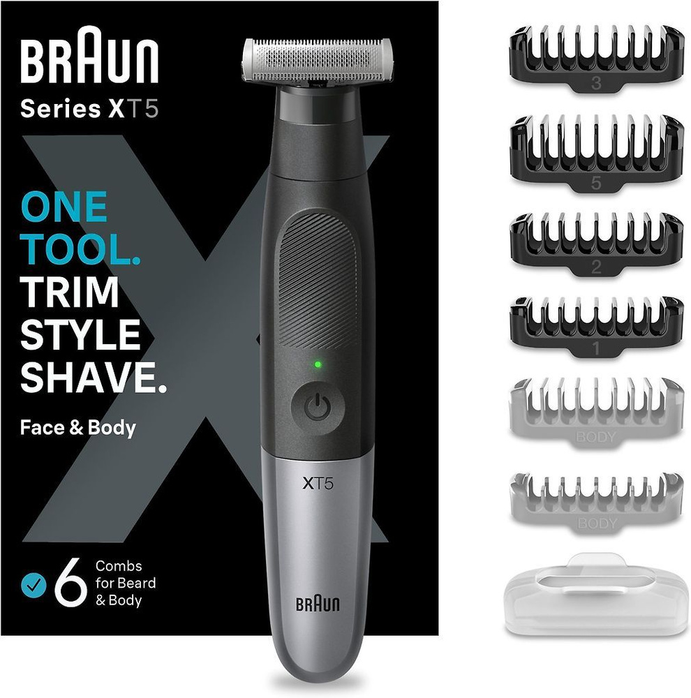 Триммер для бороды и усов Braun Series X XT5100 Trimmer Kit, черный #1