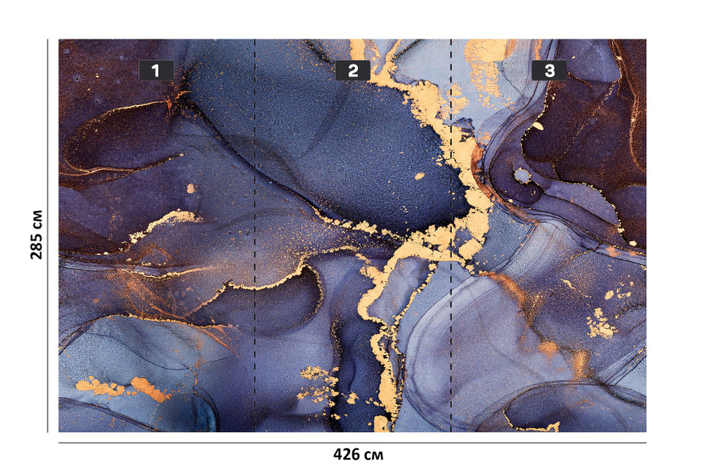 Гибкий мрамор "Лазурит" полотно №3; 1420х2850; 4,047 кв.м. #1