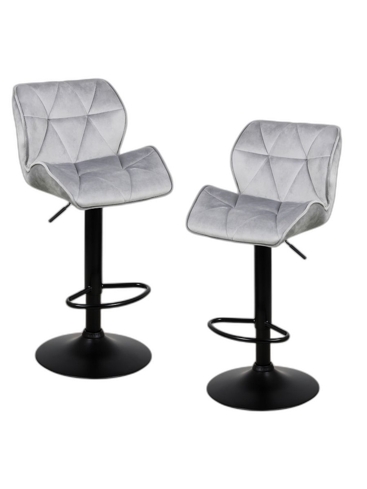 Комплект барных стульев Кристалл светло-серого цвета. Мебель для дома  #1