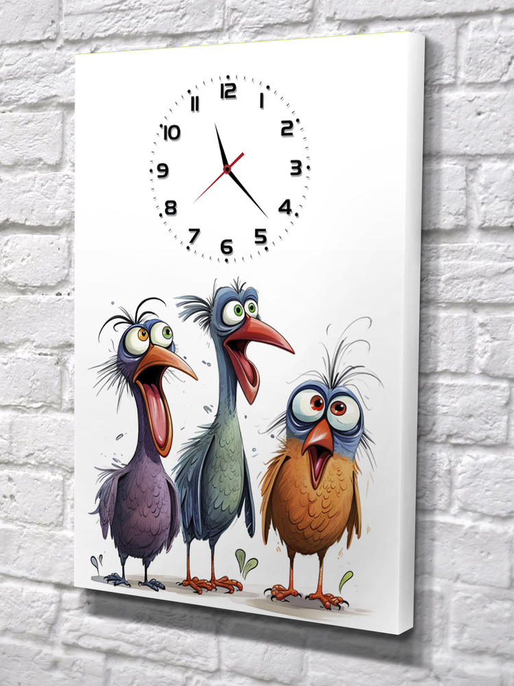 AvalonDecor Настенные часы "птички", 60 см х 40 см #1